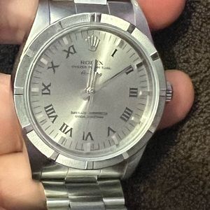 Rolex Air King 14010M Silver Roman 34MM K Series Steel Automatic Watch